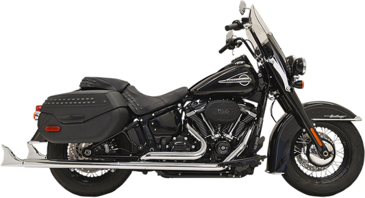 BASSANI XHAUST Fishtail Exhaust with Baffle, 33-inch motorcycle exhaust pipe, part number 1S96E-33, chrome finish