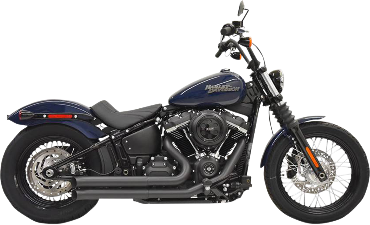 Black BASSANI XHAUST Pro Street Exhaust with sleek design, featuring the model 1S35DB for motorcycle performance.