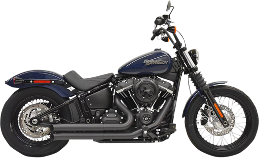 Black BASSANI XHAUST Pro Street Exhaust with sleek design, featuring the model 1S35DB for motorcycle performance.