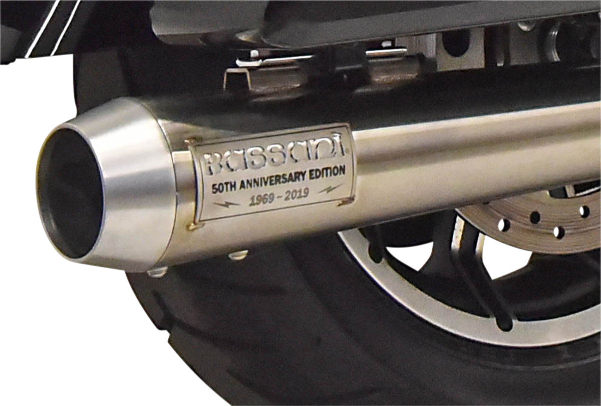 BASSANI XHAUST 50th Anniversary 2:1 Exhaust System - Stainless Steel with Performance Headpipe and Megaphone Muffler