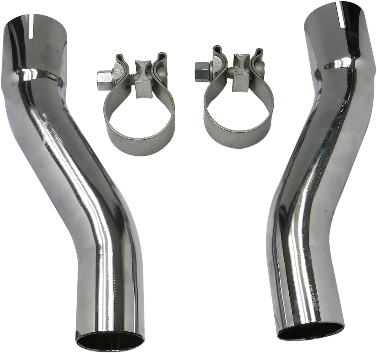 Bassani Exhaust Muffler Adapter Kit for Harley-Davidson Tri-Glide 1TG19, includes metal adapters and mounting hardware.
