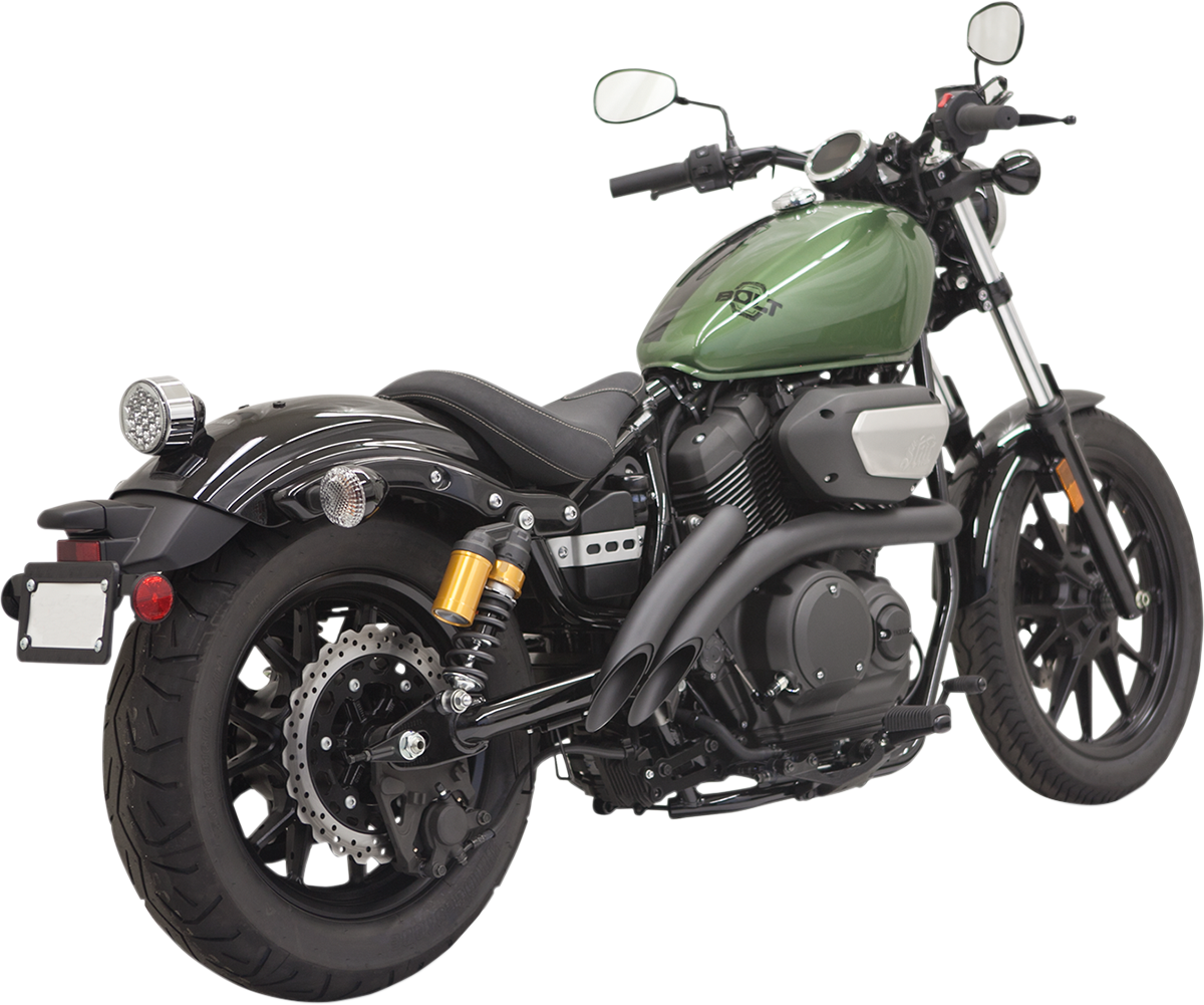 BASSANI XHAUST Sweeper Exhaust - Black with 2-inch Radius Pipes, Part 3B1F2B