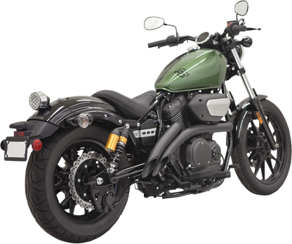 BASSANI XHAUST Sweeper Exhaust - Black with 2-inch Radius Pipes, Part 3B1F2B