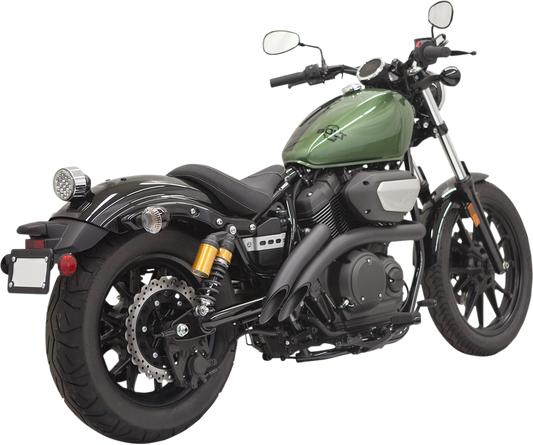BASSANI XHAUST Sweeper Exhaust - Black with 2-inch Radius Pipes, Part 3B1F2B