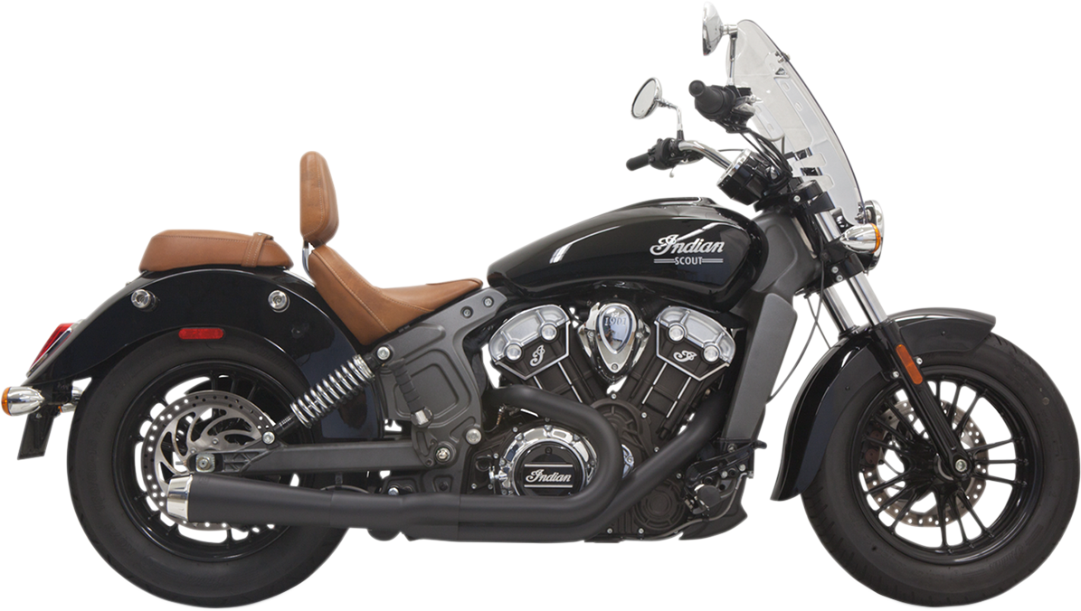 BASSANI XHAUST 2:1 Exhaust System for Scout - Short Black - Part Number 8S12JB