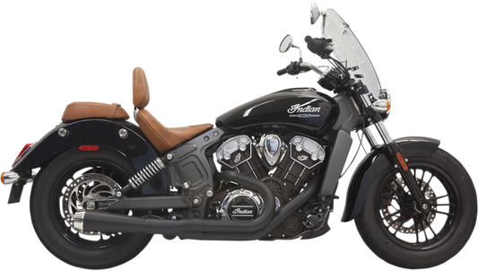 BASSANI XHAUST 2:1 Exhaust System for Scout - Short Black - Part Number 8S12JB
