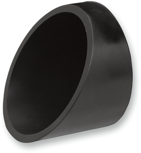 BASSANI XHAUST 3-inch black slashcut endcap with beveled edge, designed for motorcycle exhaust system, part number BE30SB.