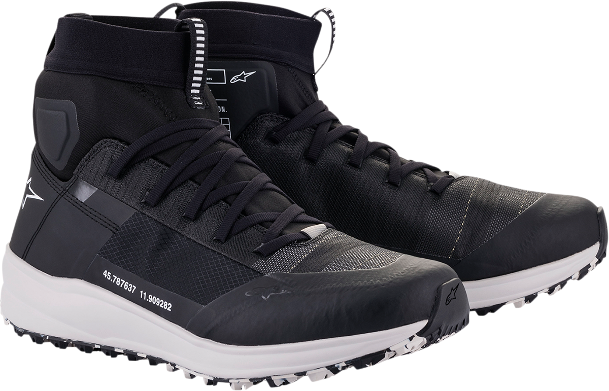 Alpinestars Speedforce black and white shoes in US 8.5, featuring a sporty design and lightweight construction.