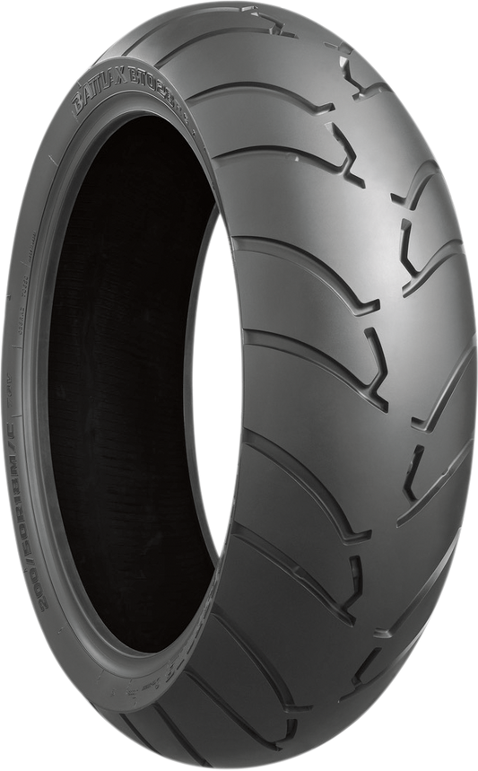 BRIDGESTONE Battlax BT-028-G rear motorcycle tire 200/50R18 76V showing tread pattern and sidewall detail