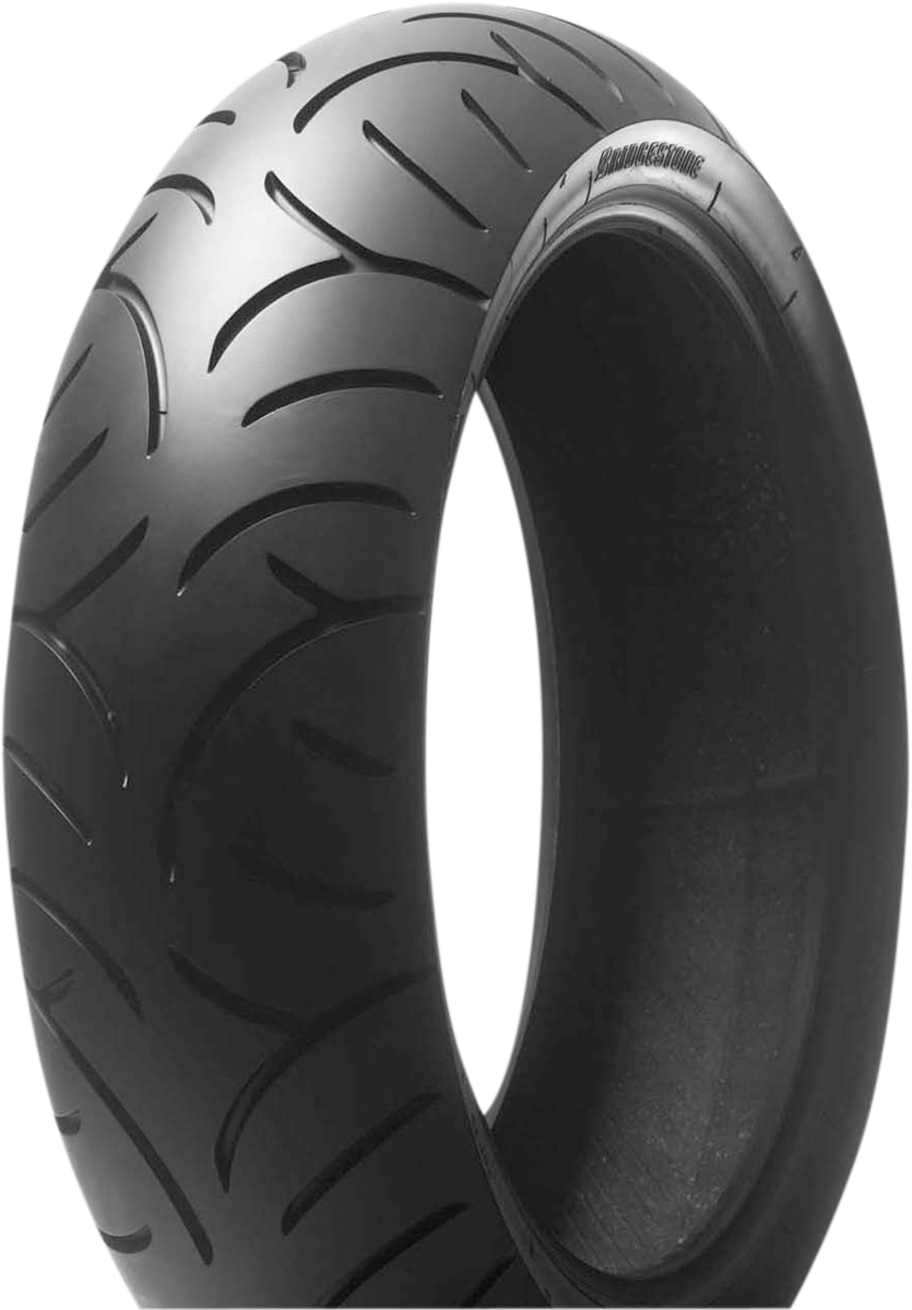 BRIDGESTONE Battlax BT-021-U rear motorcycle tire 190/50ZR17 (73W) with tread pattern and sidewall details visible.
