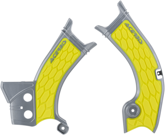 ACERBIS X-Grip Frame Guards - Gray/Yellow 2686601120 - Howling Moto