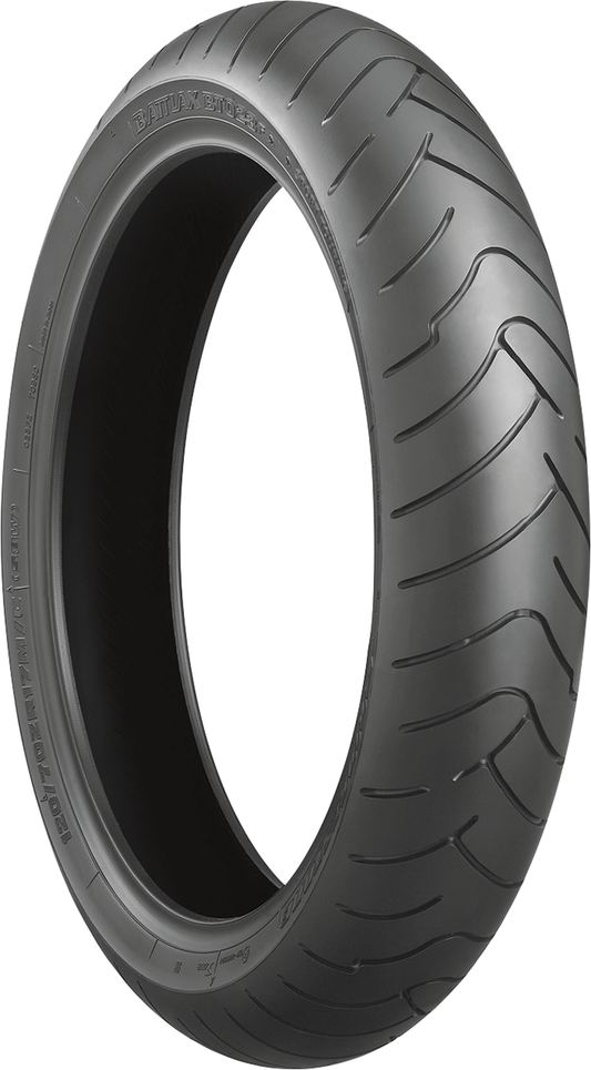 BRIDGESTONE Battlax BT023-F rear motorcycle tire 180/55ZR17 with sporty and highway performance tread pattern.