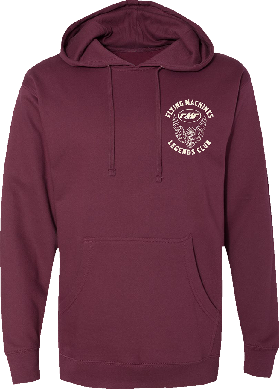 Maroon FMF Loyalty Hoodie in 2XL, casual fit with front pocket and hood, made by FMF.