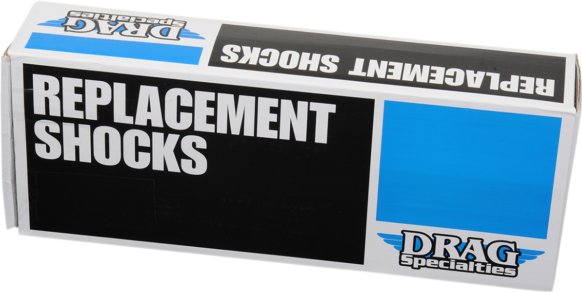 Chrome replacement shock absorbers for motorcycles, 12.5 inches long, from Drag Specialties Shock Absorbers C16-0122 model.