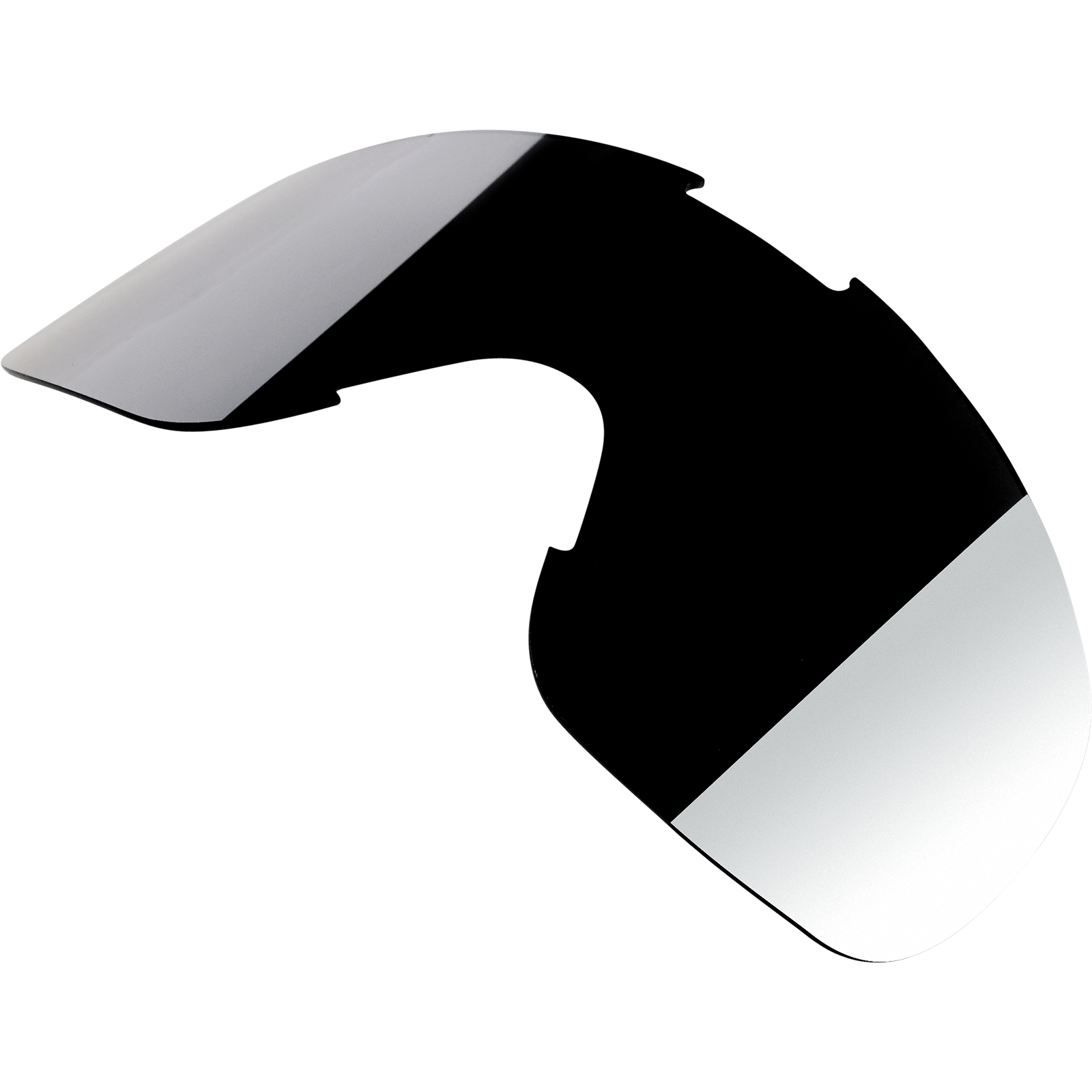 BILTWELL Overland Goggle Lens in chrome with smoke mirror finish, designed for motorcycle goggles by Bill's Exhausts.