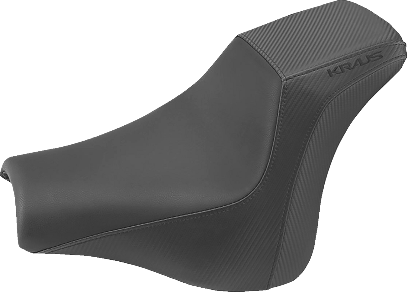 SADDLEMEN Kraus Moto Pro Series Solo Seat for FXFB/S 2018-2022, black leather with textured surface, designed for Harley Davidson FXFB models.