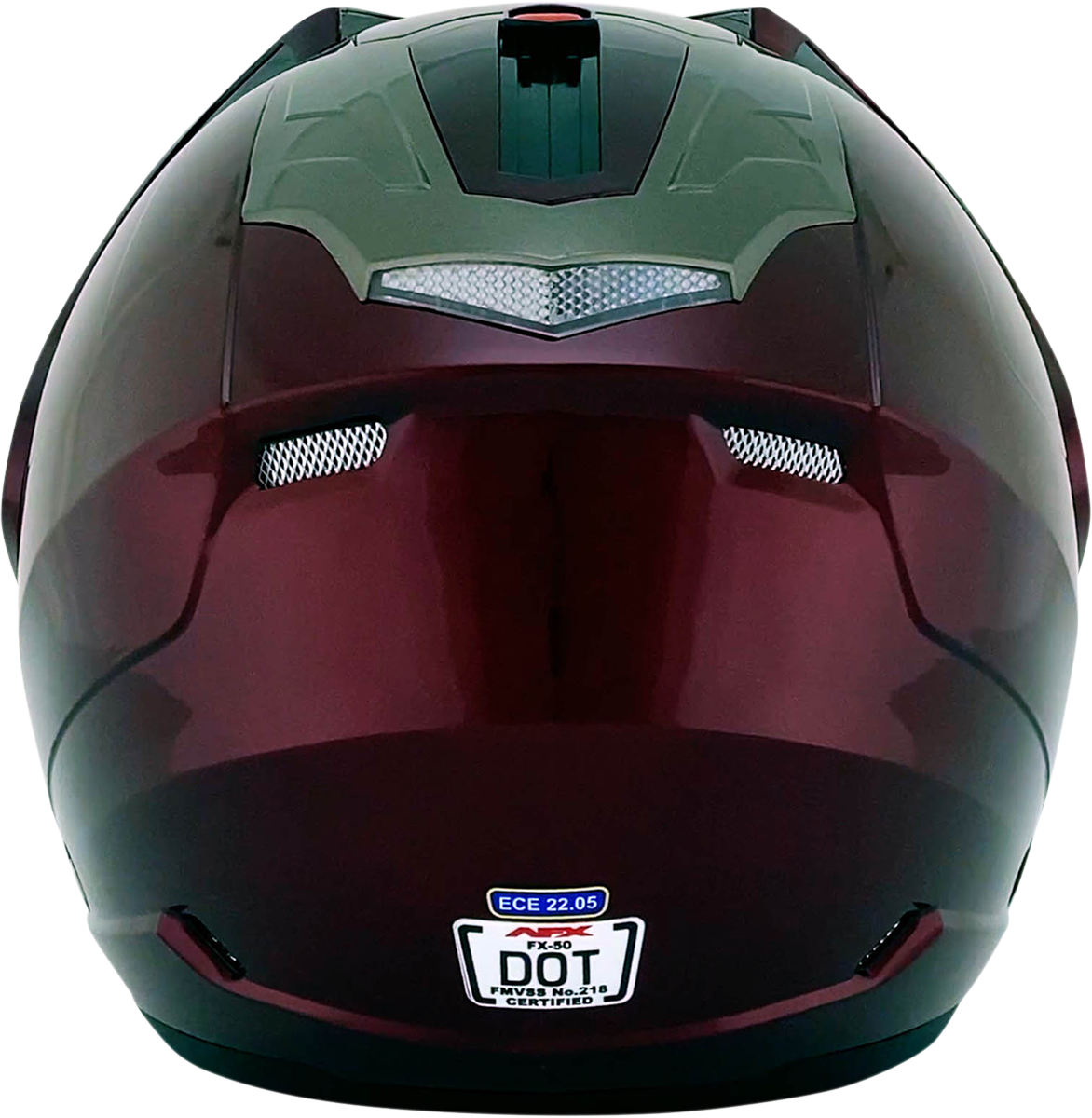 Bill's Exhausts AFX FX-50 helmet in wine color, XS size, featuring a sleek motorcycle helmet design with a smooth finish.