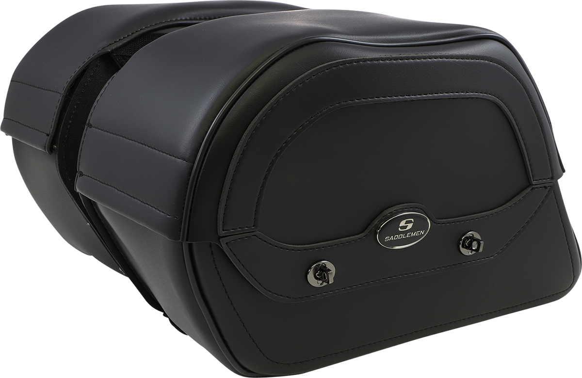 Bill's Exhausts Cruis'n Slant Saddlebag seat for motorcycle, featuring durable design and classic slant style.