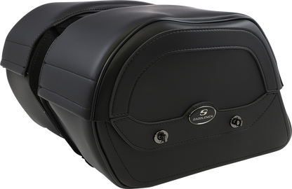 Bill's Exhausts Cruis'n Slant Saddlebag seat for motorcycle, featuring durable design and classic slant style.