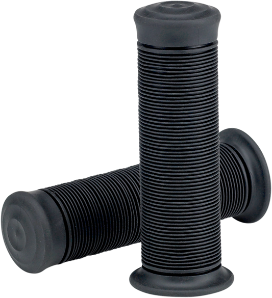 Black BILTWELL 7/8" Kung Fu motorcycle grips by Bill's Exhausts, featuring textured rubber for comfortable handling.