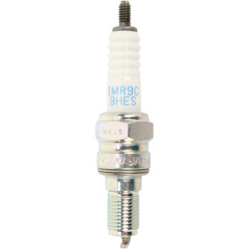 NGK Spark Plugs 5766 Laser Iridium Spark Plug showing the metal electrode and ceramic insulator for automotive ignition systems.
