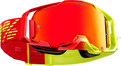 100% Armega Goggles - Solaris - HiPER Red Mirror 50003-00003 - Howling Moto