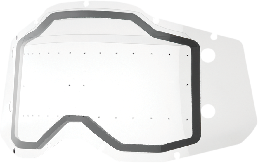 100% Accuri 2/Racecraft 2/Strata 2 Forecast Dual Lens - With Bumps - Clear 59101-00001 - Howling Moto