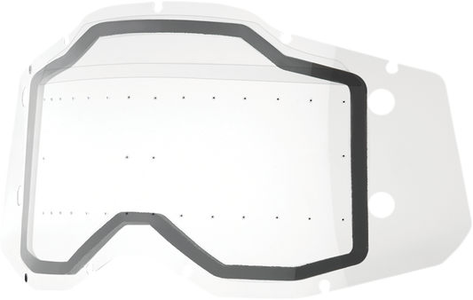 100% Accuri 2/Racecraft 2/Strata 2 Forecast Dual Lens - With Bumps - Clear 59101-00001 - Howling Moto