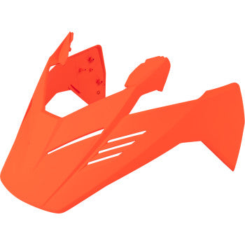 Red ICON Elsinore™ Peak helmet part for Monotype XS-S, featuring vent details and durable construction, by Bill's Exhausts.