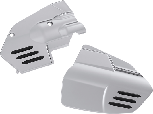 Bill's Exhausts Chrome Engine Side Cover for Honda GL1800 motorcycle, showcasing shiny chrome finish on engine side.