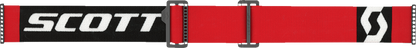 Scott Prospect WFS goggles in red and black with clear lenses, designed for engine protection and visibility.
