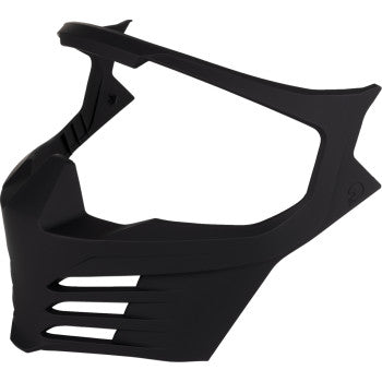 Rubatone black ICON Elsinore™ helmet mask part for motorcycle helmets, featuring durable helmet components in black finish