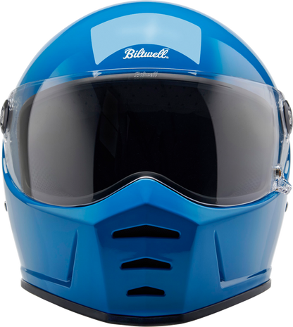BILTWELL Lane Splitter helmet in gloss Tahoe Blue, XL size, featuring a sleek motorcycle helmet design with a smooth finish.