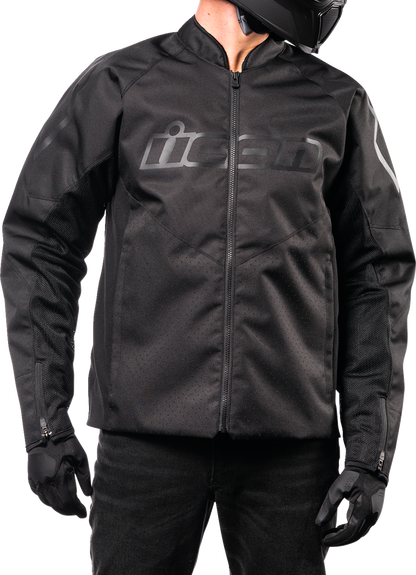 Bill's Exhausts ICON Hooligan™ CE Jacket in black, 3XL, featuring durable fabric and stylish design for motorcycle riding.