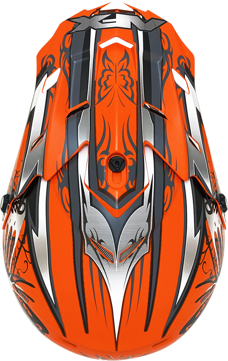 Bill's Exhausts AFX FX-17 Butterfly helmet in matte orange, medium size, featuring a sleek design and aerodynamic shape.