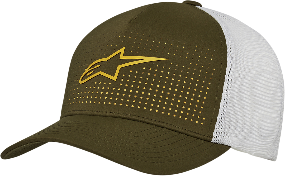 Alpinestars Perf Hat in military white, small/medium size, featuring a stylish design and breathable fabric for casual wear.
