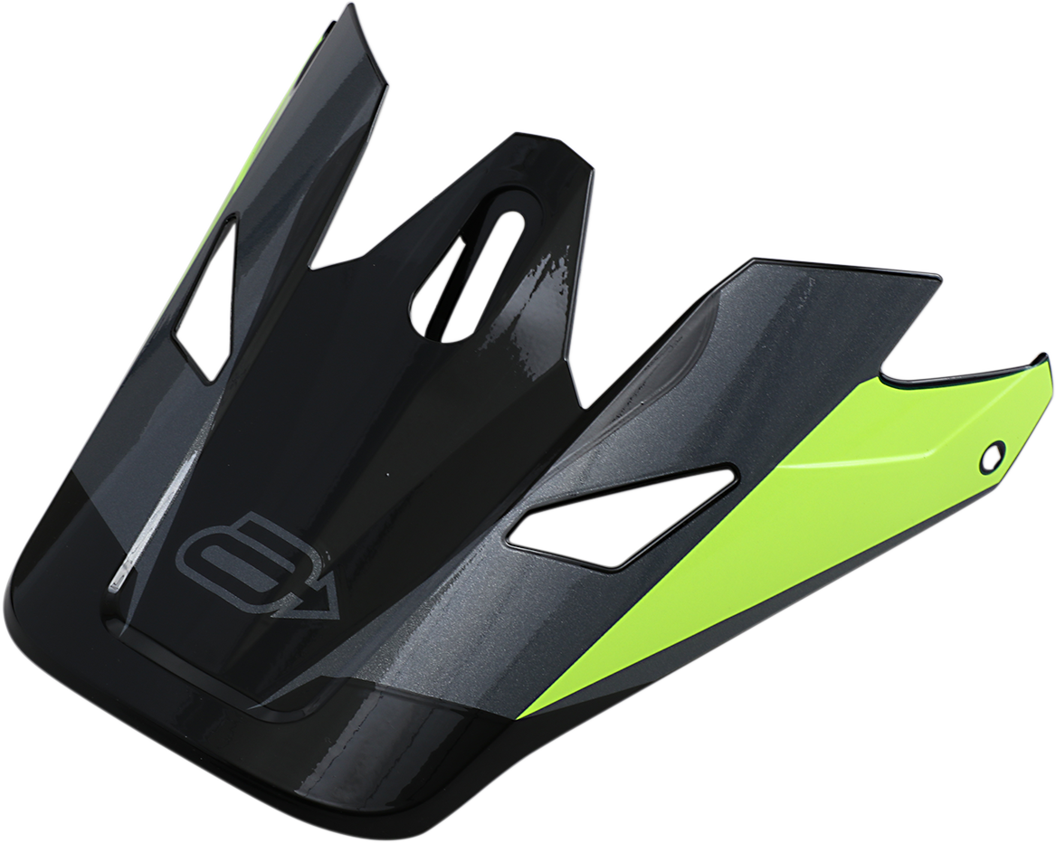 Bill's Exhausts ARCTIVA Rise Visor Summit in black with hi-viz accents, showcasing the sleek, protective motorcycle helmet visor.