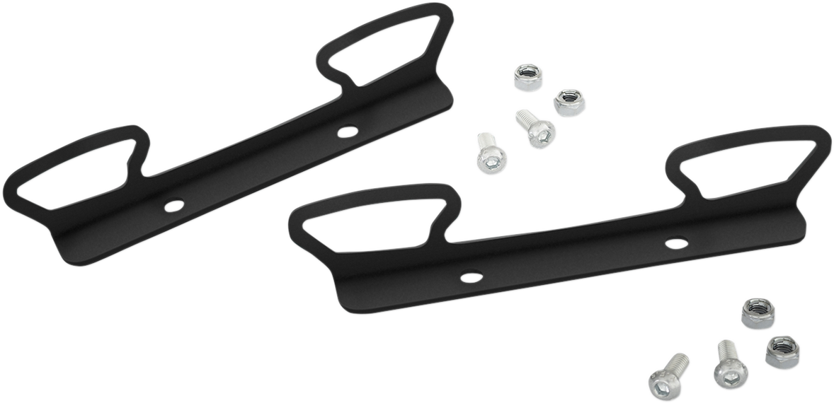 Bill's Exhausts SHOW CHROME GL1800 engine tie-down brackets, chrome-finished metal brackets for secure motorcycle engine mounting.