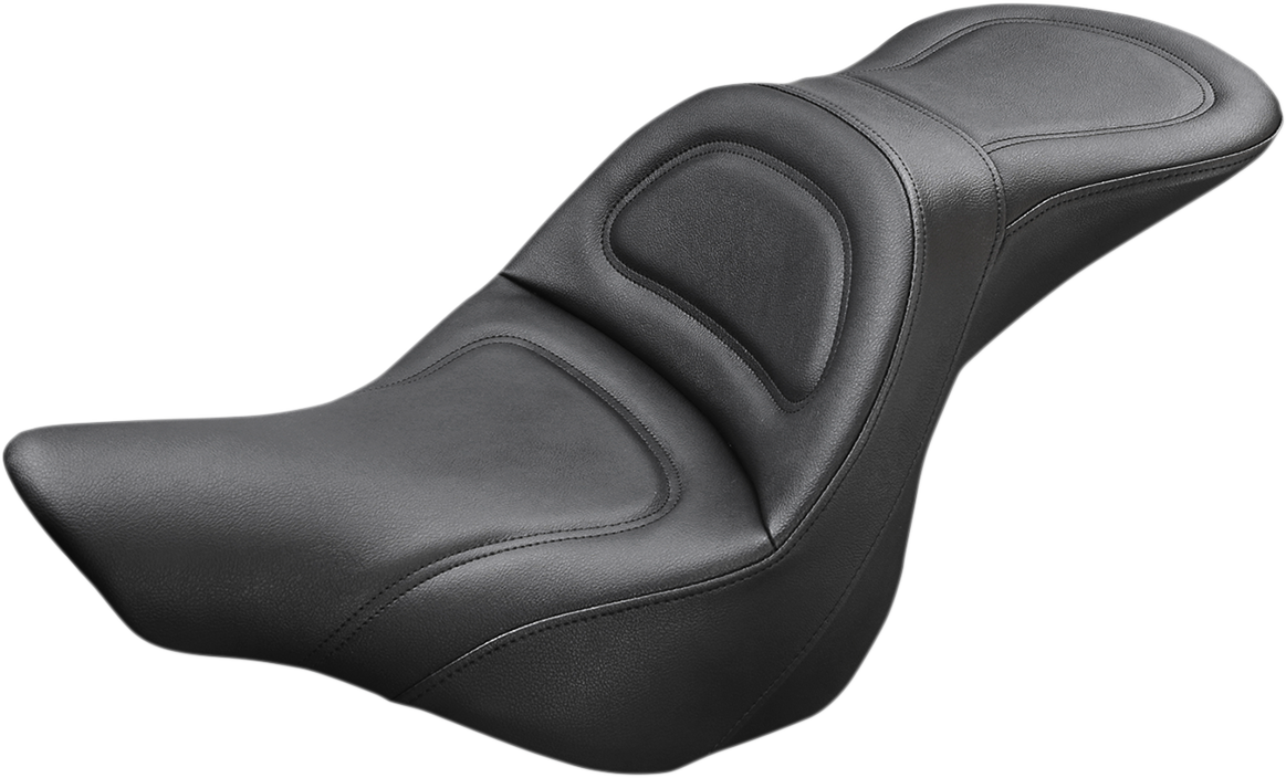 SADDLEMEN Explorer Seat for Harley FXSD 2013-2017, motorcycle seat by Bill's Exhausts, shown from side view with textured surface