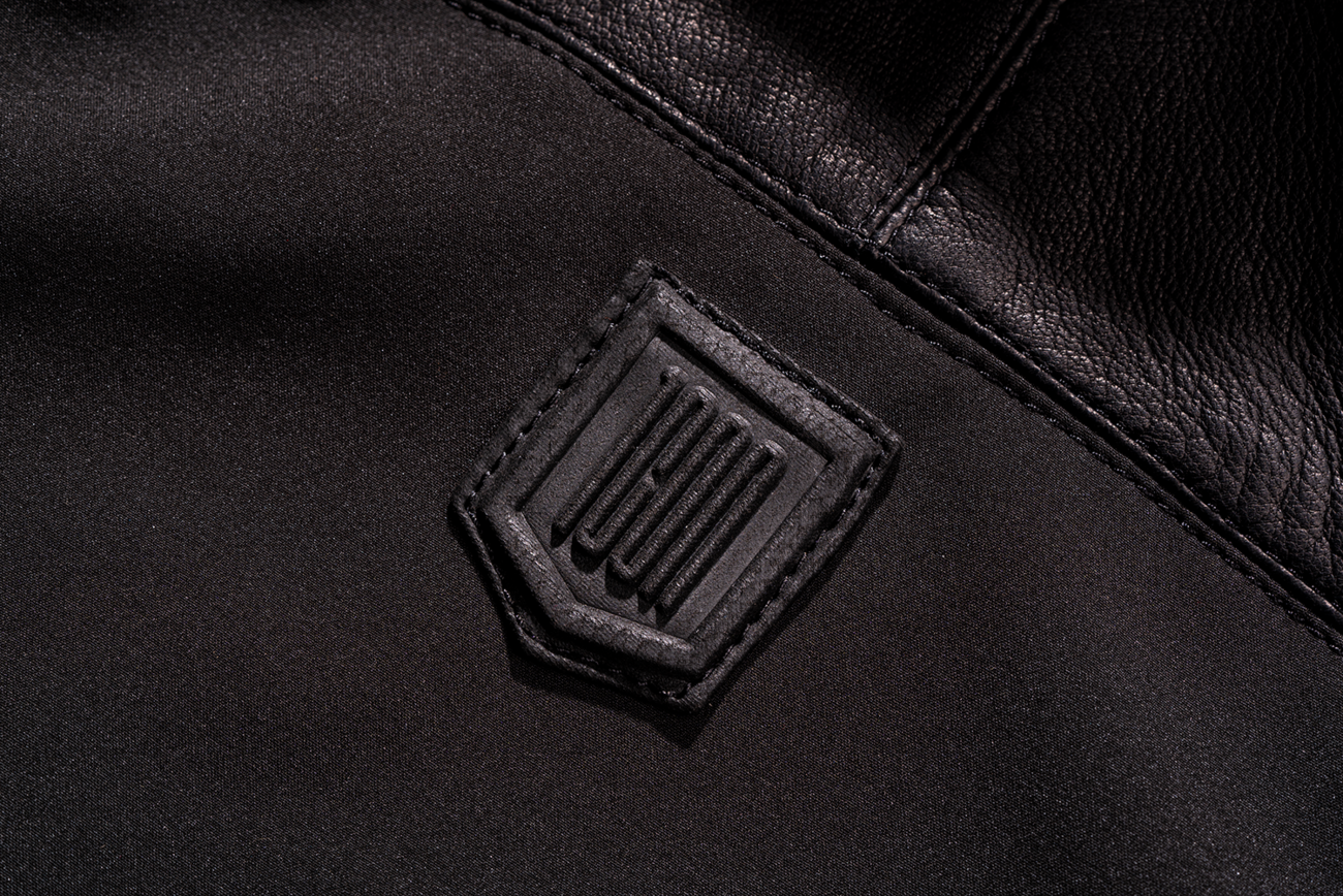 Bill's Exhausts ICON Basehawk2 Jacket in black, small size, displayed with front view showing collar and zipper details.