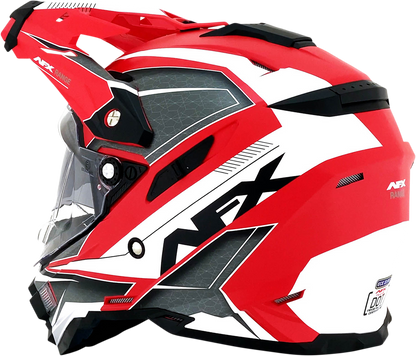 Bill's Exhausts AFX FX-41 Helmet in matte red, medium size, featuring a sleek motorcycle helmet design.