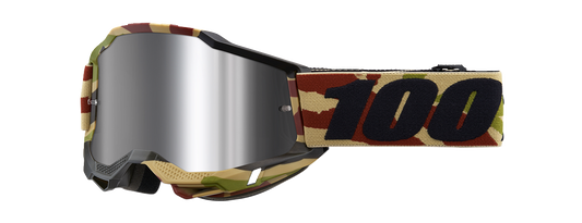 100% Accuri 2 Goggles - Mission - Silver Flash Mirror 50014-00021 - Howling Moto