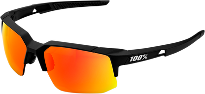 100% Speedcoupe Sunglasses - Black - Red Mirror 61031-100-43 - Howling Moto