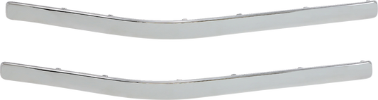 Chrome fairing face molding for engine by Bill's Exhausts, showing the shiny, curved chrome engine face cover with detailed design.