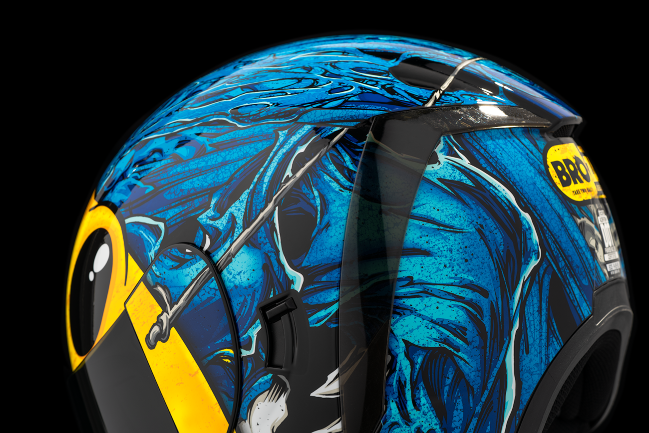 Blue ICON Airform™ helmet with MIPS® technology in large size, featuring sleek design and venting for safety and comfort.