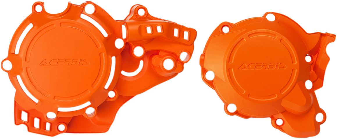 Orange Acerbis X-Power Cover Kit for KTM and Husqvarna bikes, featuring durable body panels with brand branding.