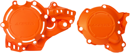 Orange Acerbis X-Power Cover Kit for KTM and Husqvarna bikes, featuring durable body panels with brand branding.