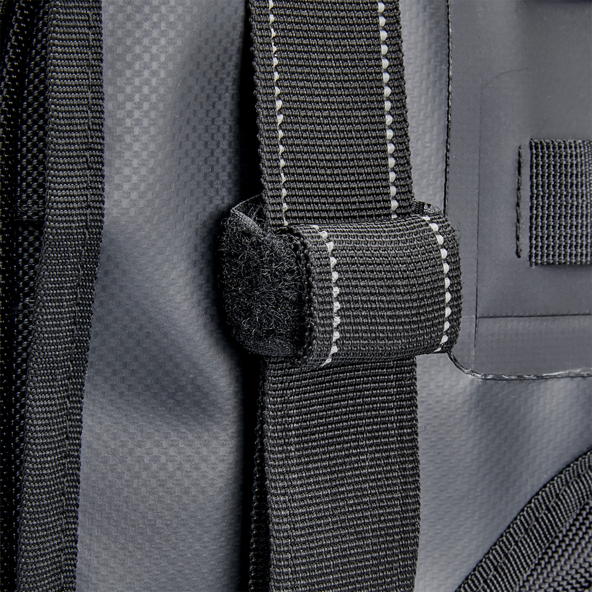 Black BILTWEll EXFIL-36 Saddlebags by Bill's Exhausts, labeled Bag, shown mounted on a motorcycle for storage and style.
