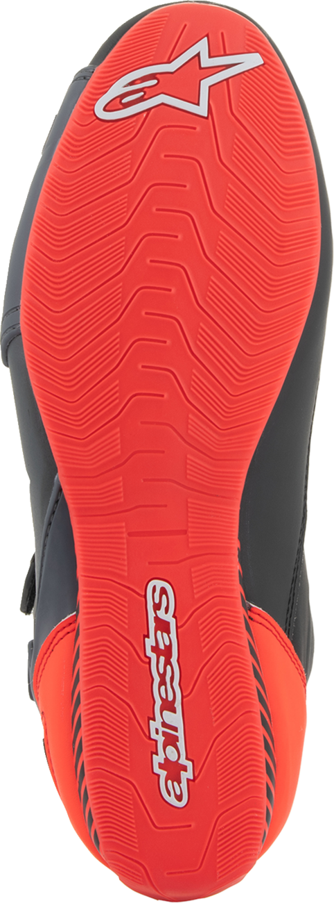 Alpinestars Faster-3 black, gray, and red shoes for men, US size 10, featuring sporty design and durable construction.