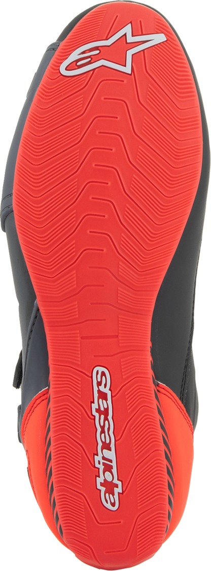 Alpinestars Faster-3 black, gray, and red shoes for men, US size 10, featuring sporty design and durable construction.